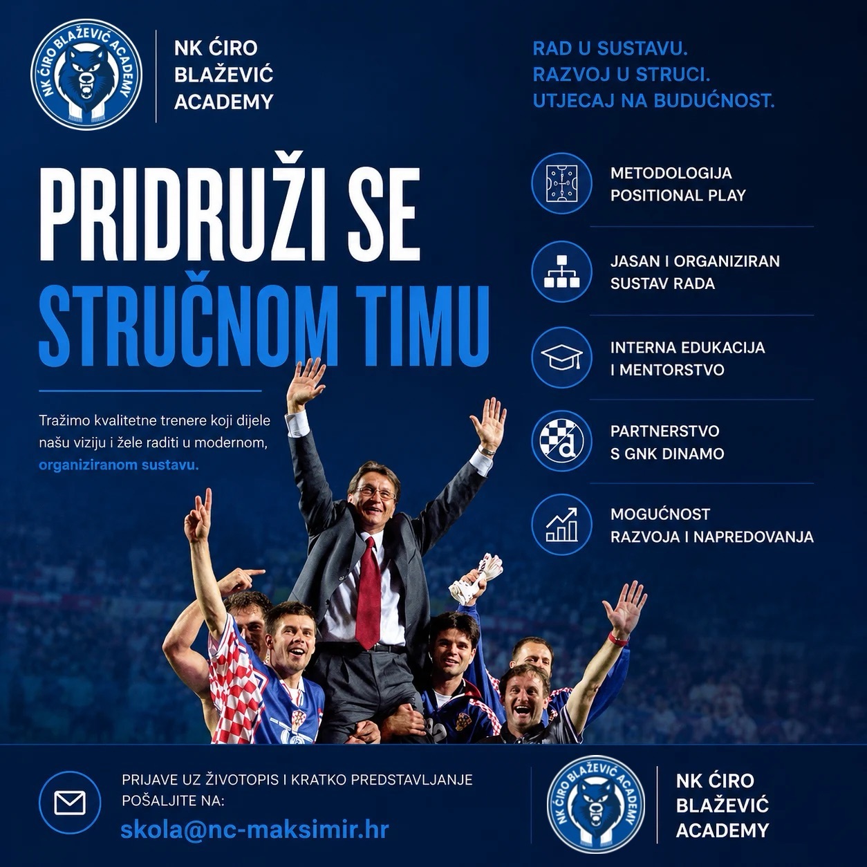 NK Ćiro Blažević Academy proširuje stručni tim